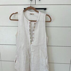 Faherty Isha Dress - White - Size Small